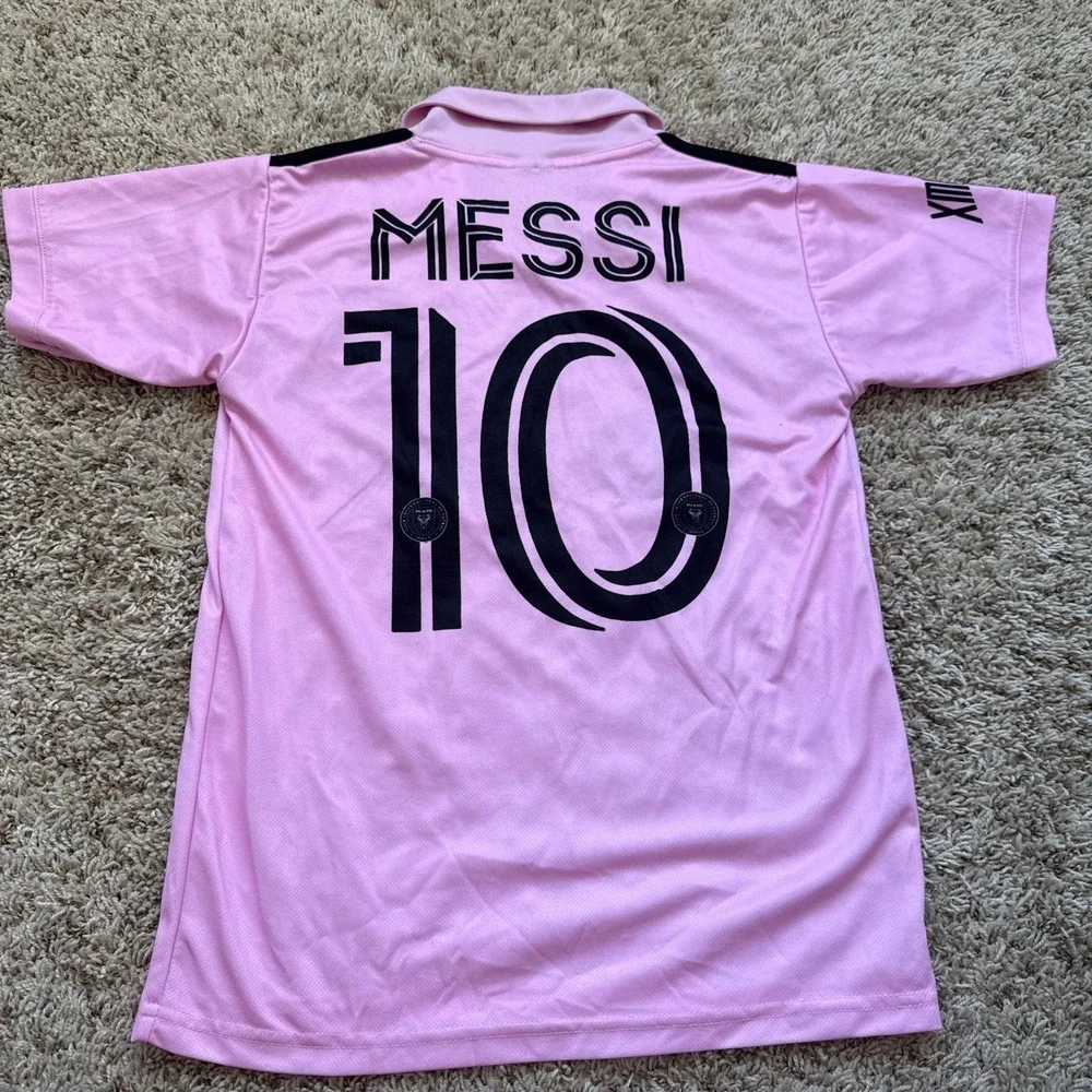 Inter Miami CF Messi 10 Soccer Jersey Pink MLS Short Sleeve Shirt Size S